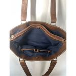 CHAPS  Women's Faux Straw Leather Trim Shoulder Bag Purse Brown OS NWOT Photo 7