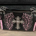 Black and Pink Cross Embellished Women's Bag Photo 0