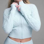 SKIMS NWT  SNOW BUNNY SHOP KNIT HALF ZIP PULLOVER CLOUD SZ L Photo 0