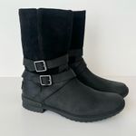 UGG  Australia Lorna Waterproof Leather wool lined black Boots 9.5 Photo 5