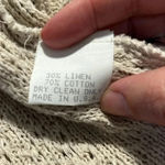 Johnny Was neutral crochet button up duster cardigan pockets linen cotton blend Photo 6