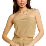 Suboo coco cami top gold knit fabric one shoulder lurex extra small Size XS Photo 0