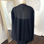 R & M Richards Whimsygoth Beaded Open Front Black Mesh Cardigan 14 / L Photo 5