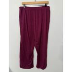 Victoria's Secret  Lounge Pants Womens L Ribbed Knit Wide Leg Burgundy‎ Casual Photo 3
