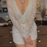Bleuh Ciel Lace White Romper Photo 2