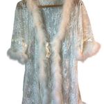 Agent Provocateur French lace & marabou feathers OSFA Wedding Bridal Love White Size undefined Photo 0