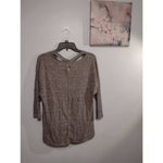 NWT Coin 1804 Sweater Womens Large Gray 3/4 Sleeve Claira Cross Back Photo 4