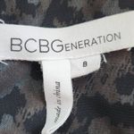 BCBGeneration  Animal Print Lace-Up Back Mini Dress Size 8 Black and Tan Dress Photo 6