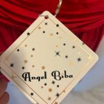 Angel Biba Red Lola Ruffle Shoulder Ruched Dress Photo 5