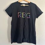 Fruit of the Loom 🦋  Blue Graphic Tee RBG Ruth Bader Ginsburg Feminist Girl Power Photo 0