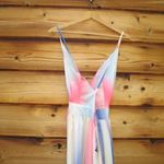 NWT Pastel Watercolor Maxi Dress White Photo 4