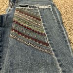 Style & Co . Blue Cropped Jeans with Patterned Detail (R1) Photo 1