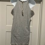 easel NWT  Gray Lace-Up Tunic top sz L Photo 1