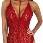 Urban Outfitters Red Lace Bodysuit  Photo 0