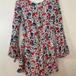 American Eagle American Eagles Women's Floral Tie Front Bell Sleeve Romper With Pockets Size S Photo 3