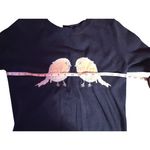 LC Lauren Conrad Lauren Conrad M Navy Blue Crew Neck Lightweight High Low Lovebird Sweater Photo 7