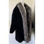 Sheared Beaver Fur Coat Black Fox Fur Ruff Women Size Large Unbranded Initialed Photo 7