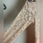 ASOS  Size 8 Long Lace Sleeve Mini Dress Pink Open Back Ballet Dantiy Feminine Photo 9