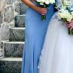 Azazie Dusty Blue Cutout Formal Dress Photo 0