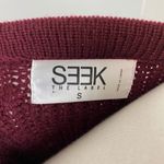 LF Seek the Label Burgundy Cutout Sleeve Chunky Knit Oversized Sweater Small Photo 6