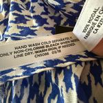 Talbots  Geometric Abstract All-Over Print 100% Modal Lightweight Blue White NWT Photo 5