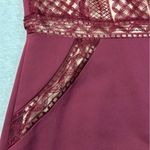 Antonio Melani Maroon Sheath Midi Dress Cap Sleeve Photo 13