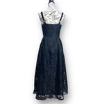 Lulus Flirtatious Crush Black Burnout Floral Pleated Bow Midi Dress Whimsygoth S Photo 4