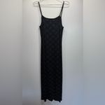 Formal Maxi Dress Slinky Glam Black & Metallic Silver Full Length Marian & Maral Size M Photo 1