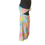 Lilly Pulitzer  Patchwork Floral Back Tie Dress Sz. 4 Vintage White Label Photo 3