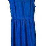 Mossimo womens crew neck cap sleeve cobalt blue skater dress NWT XS Photo 0
