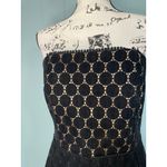 Shoshanna Black Lace Circle Pattern Strapless Fit Flare Dress Size 6 Photo 2