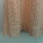 Peach color eyelet babydoll mini dress Photo 4