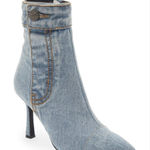 Jeffrey Campbell  Finitely Denim Pointed Toe Bootie Size 5.5 NWOT Photo 0