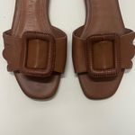 Birdies Putyin brown leather buckle one strap sandals. Size 9 Photo 5