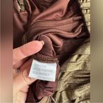 Tadashi Shoji  Metallic Bronze Gold Pleated Formal Cocktail Dress Small Photo 12