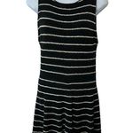 Alice + Olivia  Black & Ivory Monah Pinstripe Sweater Dress Women's Medium Photo 1