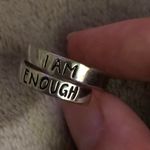 I Am Enough Ring Silver Photo 0