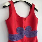 Carven Mikado Beaded Polyester Silk Pink and Purple Mini Dress Pockets Size 36 Photo 4