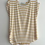 Green Envelope Yellow and White Striped Jersey Knit Short Sleeve T Photo 0