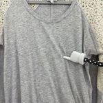 EXPRESS Women's Raglan Shirt Lace 3/4 Sleeve Gray Marled Size Medium Scoop Neck Photo 3