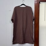 Lattelove Brown Linen Oversized Dress‎ Lagen Look Large Brown Photo 3