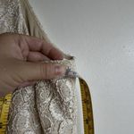 Vtg Cachet Y2K Pearl Beaded Formal Maxi Dress Size 8 Ivory Prom High Mermaid Pink Photo 6