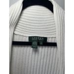 Ralph Lauren Lauren  White 100% Cotton Ribbed Knit‎ Long Cardigan Size 1x Cottage Photo 4