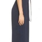 Eliza J Navy Blue Jumpsuit with Belt Side Pockets Wide Leg Photo 1