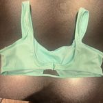 SheIn NWT XL Womens Bikini Two Piece Bathing Suit Green Blue Top White Cheeky Bottom Photo 3