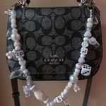 Handmade White Beaded Charms Bag Chain Photo 1