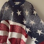 Sugar Street Weavers Americana Sweater Cotton Pullover Red White Blue One Size Size undefined Photo 7