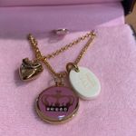Juicy Couture Retro  Pam & Gela Puffy Heart Juicy Crown Silver Crystal Necklace Photo 5