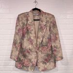 Alfred Dunner  STUNNER 🔥 Floral Blazer - Vintage 80’s Style in Pink and Cream Photo 3