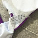 Tropical Print Halter One Piece Monokini Swim Suit Large Wrap Purple Floral Photo 5